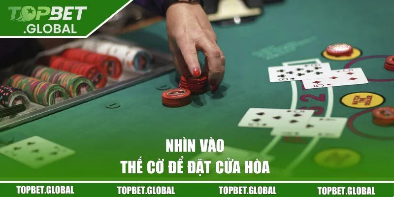 Nhìn vào thế cờ của ván chơi để đặt cược